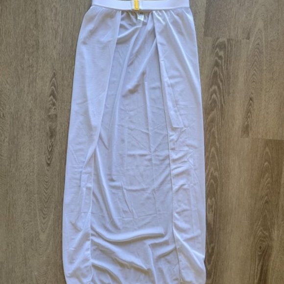 Blackmilk Blue Matte Bodysuit + Sheer Skirt Full Rave Outfit - Picture 5 of 8